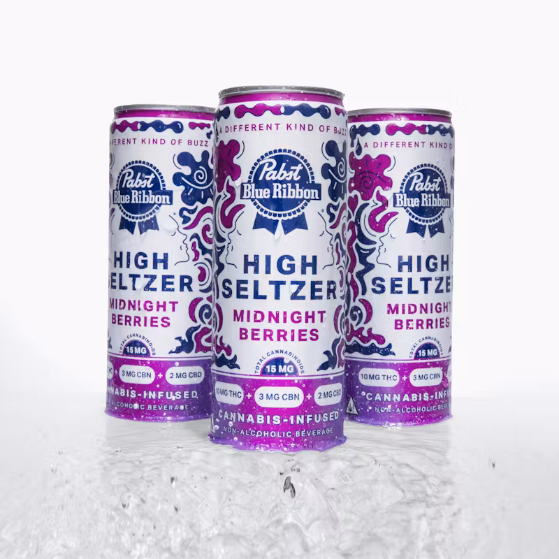 Pabst Blue Ribbon - Midnight Berries Infused Seltzer 15mg (4)pack